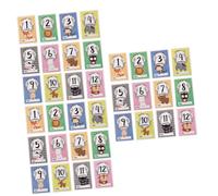 Toyvian 36pièces Cartes De Croissance Cartes Mensuelles Animaux Pour Suivi De Développement Accessoires Photo Pratiques Et