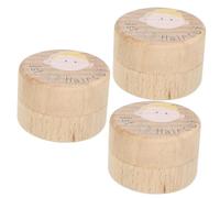 Toyvian 3pièces Boîte à Cheveux De Bois Rangement Pour Première Coupe De Cheveux Souvenir Pour Garçons Et Filles