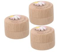 Toyvian 3pièces Boîte Bois Pour Dents De Lait Organiseur De Souvenirs Pour Boîte à Dents Caduques Pour Préservation Des Souvenirs Enfance