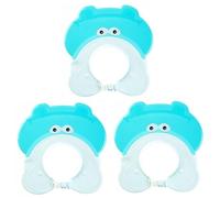 Toyvian 3pièces Chapeau De Bain Pour Garçon Fille Bonnet Anti-eau Et Des Oreilles Pour Lavage Des Cheveux Des Garçon Fille Design Amusant Et Résistant