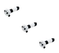 Toyvian 3pièces Et Musical Forme De Panda Né Stick Rattle Avec Cloches Intégrées Pour Éveil Sensoriel Et Coordination Main-oeil