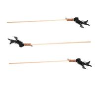 Toyvian 3pièces Jouet Interactif pour Chat et Chatons Suspensions Attrayantes et Jouets Auto-Jeu Bâtonnets pour Taquiner Animal Canne à Amusante