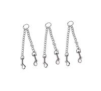 Toyvian 3pièces Laisse de Promenade pour Chien avec Câble de Traction et Corde Fer Double Attache Boucle Rotative