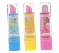 Toyvian 3pièces Lot de Gommes à Lèvres Motif Fruits Papeterie Garçon Fille Cadeau Créatif