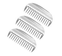 Toyvian 3pièces Peigne de Toilettage pour Chiots Anti-mue pour Chiens Métal pour Animaux Outil Portable de Toilettage Démêle Poils Longs et Épais