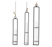 Toyvian 3pièces Vase Tubulaire Verre pour Hydroponie Vase Mural Et Support De Plante Suspendu Jardinière Décorative Intérieure