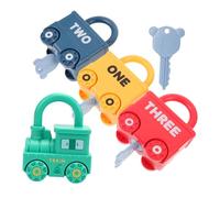 Toyvian 4 Ensemble Clé de Verrouillage Éducatifs pour Garçon Fille Montessori pour Apprentissage des Couleurs pour Développement des Compétences et Jeu