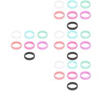 Toyvian 4 Ensembles Anneaux Silicone Anneaux Colorés Smooth Pour Décoration Pour Femmes Pour Sport Activités 7 Pièces * 4