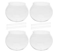 Toyvian 4 ensembles Carillon Éolien Verre Japonais Kit DIY avec Dôme Transparent et Tubes Décoration Zen pour Jardin Extérieur Ambiance Apaisante et Cadeau Créatif