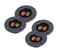 Toyvian 4 Ensembles Connecteur de Boîtier Haut-Parleur à Vis, 2 Voies | Ports Multiples, Deux Trous de Montage, Liaison Sûre des Fils, Remplacement Facile pour Audio Auto et Bricolage