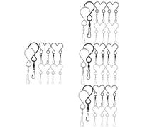 Toyvian 4 Ensembles Crochets Pivotants Acier Inoxydable pour Suspension De Pots De Fleurs Wind Chimes De Crochets Rotatifs pour Décorations Intérieures Extérieures 10 Pièces * 4