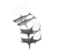 Toyvian 4 Ensembles Décorations Aquarium Flottantes Requins PVC Résistant Ornements Suspendus pour Poissons Eau Douce et Salée Effet Naturel Flottant pour Aménagement Aquatique