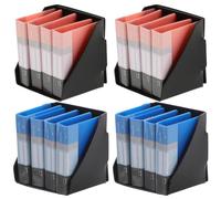 Toyvian 4 Ensembles Dollhouse Miniature File Folder Sets Paper Organizer Folders for Mini Office Furniture School Supplies and Realistic Dollhouse Decoration