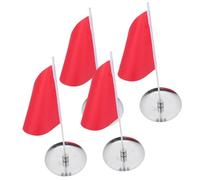 Toyvian 4 Ensembles Set de Drapeaux et Coupes Acier Inoxydable Ensemble pour Entraînement et Putting Extérieur Accessoires pour Pratique Au Jardin
