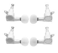 Toyvian 4 ensembles Ukulele Tuning Pegs Fully Enclosed Tuners With Ergonomic Angled Knobs For Precise String Instrument Tuning For Beginners And Professionals