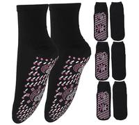 Toyvian 4 Paires Chaussettes Thermiques Auto Chauffantes Hiver Chaudes et Respirantes pour Homme Massage Point Dacupression Confort et Isolation Optimale