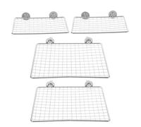 Toyvian 4 Pièces Accessoire pour Cages à Oiseaux en Acier Inoxydable Structure en Réseau Robuste, Perchoir pour Perroquet Améliorant Le Bien-être Mental et Physique la Maison