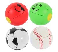 Toyvian 4 Pièces Balles pour Chiens Jouets Élastiques Compressibles pour Animaux Résistants et Amusants pour Ennui et Éduquer
