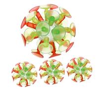 Toyvian 4 Pièces Balles Ventouse Multicolores pour Garçon Fille Lumineux à Rebond Balle Sensorielle Stress pour Garçons et Filles