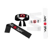Toyvian 4 Pièces Bandeaux Ninja Élastiques Accessoires Multifonctionnels pour Karaté Décoration de Fête des Ninjas Bandeaux Ajustables pour Entraînement et Cosplay
