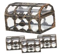 Toyvian 4 pièces Boîte Dragées Vintage Coffret Trésor Mariage pour Bonbons Petits Cadeaux Pratique