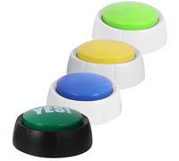 Toyvian 4 pièces Boutons Parlants pour Chiens Boutons Enregistrables Résistants pour Communication et Dressage Interactif pour Animaux de Compagnie Couleur Aléatoire Couleur Aléatoire
