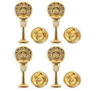 Toyvian 4 Pièces Broche de Communion, Broche de Poitrine pour Première Communion et Baptême, Alliage Or, Accessoire Polyvalent à Application Facile pour Cérémonies et Fêtes