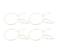 Toyvian 4 Pièces Cadre de Couronne de Pâques en Métal Or de Tête de Lapin Surface Lisse et Cadre Robuste pour Décoration de Portes Avant et Fêtes de Printemps