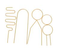 Toyvian 4 Pièces Cadre de Support de Plantes Cages Treillis pour Plantes grimpantes d'extérieur Grands enjeux Treillis végétal Cage de Tomate Treillis d'escalade de Jardin Le Fer Doré