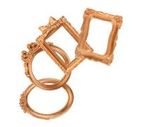 Toyvian 4 Pièces Cadres Photo Vintage Mini pour Décoration Murale et Présentation Bijoux Style Victorien Européen pour Photobooth et Bureau Doré