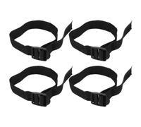 Toyvian 4 Pièces Chaussures Aérateur de Pelouse en Nylon Noir Sangles Réglables Stabilité Renforcée, pour Jardinage Extérieur et Terrains de Sport