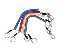 Toyvian 4 pièces Cordon de Sécurité à Ressort avec Fermoir Corde Spirale Acier pour Escalade et Accessoires Portables