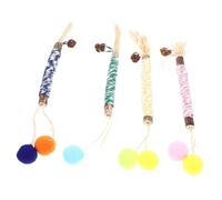 Toyvian 4 Pièces De Chat en Rotin Argenté Jouer Jouets à Mâcher De Dentition pour Chaton Mâcher Jouets Chaton des Bâtons Chat pour Silvervine Chew Stick Bois De Polygone