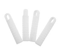 Toyvian 4 Pièces Embout de Manche de Balai en Plastique Blanc, Manchon D'extrémité Antidérapant, Accessoire de Serpillière, pour Nettoyage Domestique et Espaces Commerciaux