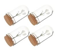 Toyvian 4 Pièces Fausses Mini-Bottes Vitrine en Verre Transparent Modèle De Fleur dans Un De Verre Fleur Miniature Artificielle Kit Boule à Neige Fleur en Blanche Un Verre Rose