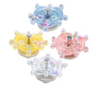 Toyvian 4 Pièces Interactif Rotatif pour Perroquets Roue à Mâcher avec Clochettes pour Stimuler Activité Physique et Mentale des Calopsittes et Petits Oiseaux Cage