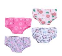 Toyvian 4 Pièces Lot de Culottes Lavables pour Poupées sous Vêtements Réutilisables pour Jeux Imitation Accessoires de Vêtements pour Poupée Fille