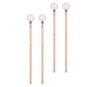 Toyvian 4 pièces Maillets de Tambour Feutre de Baguettes avec Manche Bois Accessoires pour Instruments de Percussion Concerts et de Groupe