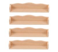 Toyvian 4 Pièces Maison de Poupée Accessoires de Chambre à Coucher Dollhouse Bibliothèque Flottante pour Décor de