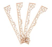 Toyvian 4 Pièces Mini Écran Bois Brut pour Maison de Poupée Accessoires Décoratifs Cadre Angle Miniature pour Modèles Architecturaux DIY Léger et Personnalisable