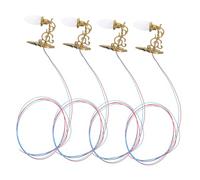 Toyvian 4 Pièces Mini Wall Lamp Set Miniature LED Wall Lights For DIY Dollhouse Decoration Compact Model With Warm Glow For Table And Landscape Layout