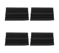 Toyvian 4 Pièces Mousse Insonorisante D’Angle 12X12X24 CM Panneau D’Absorption Acoustique Haute Densité Ignifuge Dalles Murales Acoustiques pour Home Cinéma et Salle de Concert