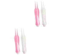 Toyvian 4 Pièces - Nettoyeur auriculaire LED nettoyeurs d'oreilles élimination du cérumen décapant de nez -oreille visible outil de retrait de cérumen briller avec des lumières de bébé