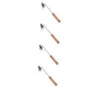 Toyvian 4 Pièces Outils de désherbage Outils de Jardin extracteurs poignée Jardinage désherbeur Creuser Plus profondément la Main des débutants à Nouveau en Bois