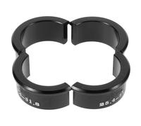 Toyvian 4 Pièces Plaque D'adaptation pour Guidon de Vélo en Métal Noir, Kit de Conversion Compatible 25,4mm à 31,8mm, pour Rétroviseurs et Sonnettes