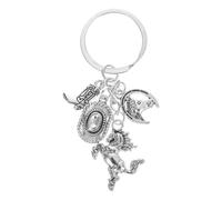 Toyvian 4 pièces Porte-clés Cowgirl Métal Chapeaux Style Western Pendentifs Réalistes pour Fans de Culture Cowboy Cadeau Polyvalent pour Toutes Occasions