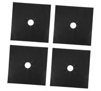 Toyvian 4 pièces Protège Plaque Cuisson Gaz Housses Anti-adhésives Pré-découpées Résistantes Chaleur Protection Réutilisable pour Brûleur Gazinière Nettoyage Facile et Entretien Pratique
