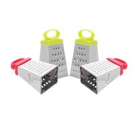 Toyvian 4 pièces Râpe à Fromage Inox Faces Multifonction Trancheuse Légumes Compacte Portable pour Cuisine et Pique- Râpe Manuelle Robuste et Facile à Nettoyer