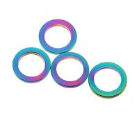 Toyvian 4 Pièces rondelle à vis kit de matériel de laveuse entretoises de casque entretoise de casque de vélo rondelles plates en métal fourniture vélo entretoise à vis Alliage de titane