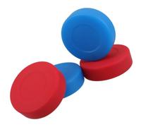 Toyvian 4 Pièces Rondelles D'entraînement de Hockey Rondes en PVC | Usage Intérieur et Extérieur, Contrôle Facile, du Bruit, Lot de Palets Standard, pour Séances D'entraînement